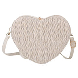 Sac en Paille en Forme de Coeur