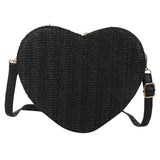 Sac en Paille en Forme de Coeur