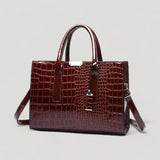 Sac à Main Crocodile Bordeaux Élégant