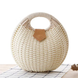 Sac en Osier Rond - Femme