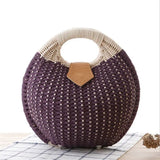 Sac en Osier Rond - Femme