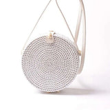 Sac en Paille Rond - Blanc