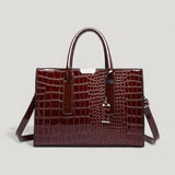 Sac à Main Crocodile Bordeaux Élégant